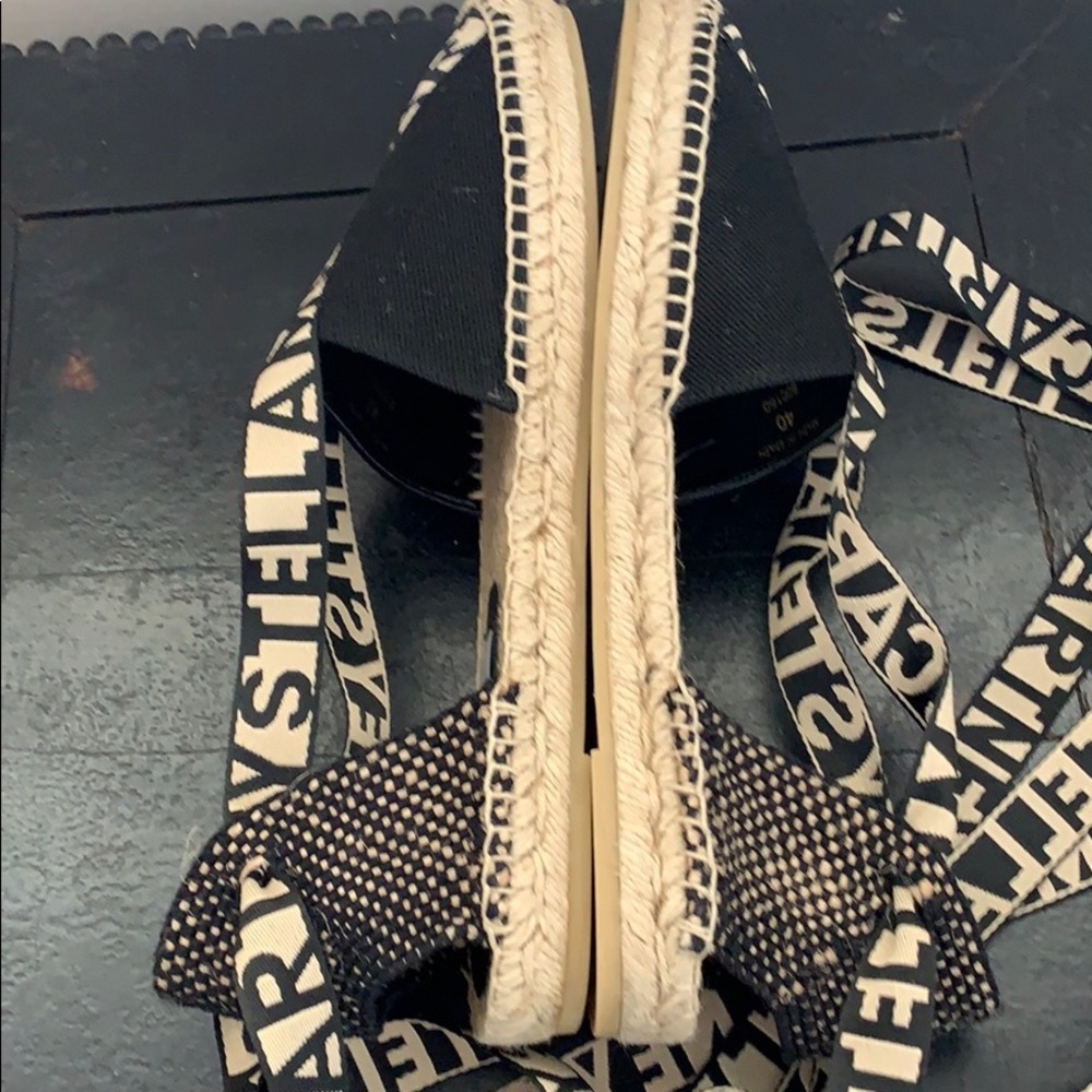 NWT Stella McCartney flat espadrilles logo ribbon - Picture 9 of 16